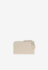 Zip Charm Leather Wallet