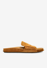 Moccasin Suede Slides