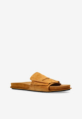 Moccasin Suede Slides