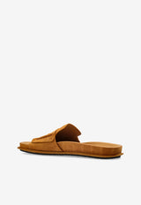 Moccasin Suede Slides