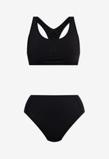 بكيني بأحزمة ظهر متقاطعة مع رقعة شعار الماركة