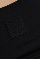 بكيني بأحزمة ظهر متقاطعة مع رقعة شعار الماركة