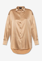 قميص واسع من الحرير الساتان