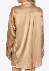 قميص واسع من الحرير الساتان