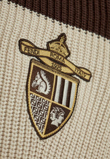Logo Patch Stripe Polo Sweater