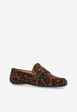 Giorgia Leopard Suede Loafers