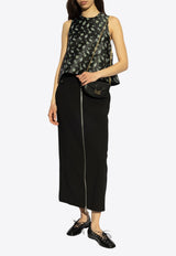 Floral Print Belted Sleeveless Top