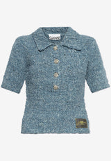 Logo Patch Knitted Polo Top