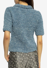 Logo Patch Knitted Polo Top