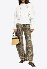 Logo Embroidered Cut-Out T-shirt