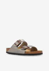 Birkenstock Arizona Leather Buckled-Straps Slides Taupe 1029439 0-GRACEFUL TAUPE