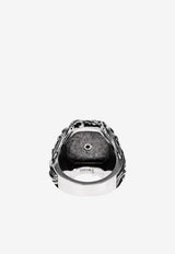 Versace Ring with Medusa head motif Silver 1019651 1A00620-3J200