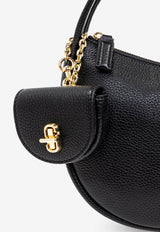 Dual Pebbled Leather Hobo Bag