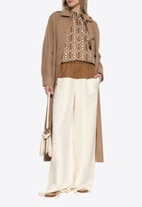 معطف ألدو طويل بصف أزرار واحد