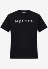 Alexander Mcqueen Logo Print Crewneck T-shirt 828420 QTADD-0520