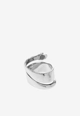 Alexander McQueen Twin Skull Ring in Antique Silver Silver 823324 J161N-0446