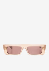 Balmain B-Army III Rectangular Sunglasses Brown BPS-175D-54 0-0