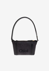 Chloè Logo Embroidered Woven-Raffia Shoulder Bag CH25UP566 P38-001