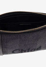Chloè Logo Embroidered Woven-Raffia Shoulder Bag CH25UP566 P38-001