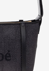 Chloè Logo Embroidered Woven-Raffia Shoulder Bag CH25UP566 P38-001