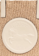 Chloè Large Horse Medal Woven Shoulder Bag CHC25SS59 1O8-222