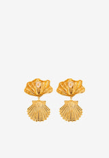 أقراط كبس بشكل صدف