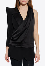 جاكيت غير متماثل بأكتاف بارزة