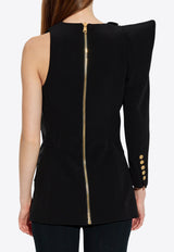 جاكيت غير متماثل بأكتاف بارزة