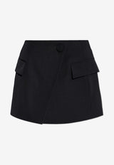 تنورة لف قصيرة من الحرير