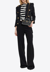 Straight-Leg Crepe Tailored Pants