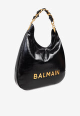Balmain Large 1945 Crinkled Leather Tote Bag EN0BT929 LETF-0PA