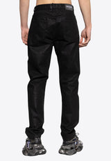 Balmain Coated Straight-Leg Jeans EH0MI083 DF72-0EJ