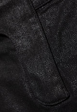 Balmain Coated Straight-Leg Jeans EH0MI083 DF72-0EJ