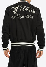 Script Souvenir Varsity Bomber Jacket