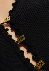 GANNI Fringed Top Black K2433 2702-099