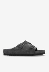 Birkenstock Zurich Suede Double-Buckle Sandals Gray 1015579 0-ALLOVER CHARCOAL