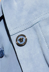Medusa Plaque Leather Jacket