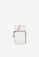 Tory Burch Fleming phone case on a chain White 163417 0-100