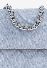 Tory Burch Small Fleming Denim Suede Shoulder Bag 167750 0-426