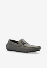 FF Squared Grained Leather Loafers