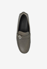 FF Squared Grained Leather Loafers