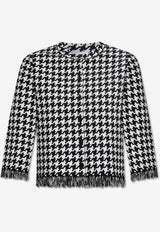 Alexander McQueen Houndstooth Pattern Cropped Cardigan 829315 Q1BDB-1080