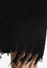 Lace Mini Dress with High-Neck