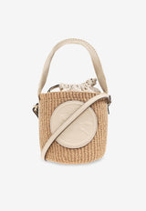 Chloè Small Horse Medal Raffia Bucket Bag CHC25SS59 2O8-222