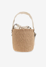 Chloè Small Horse Medal Raffia Bucket Bag CHC25SS59 2O8-222