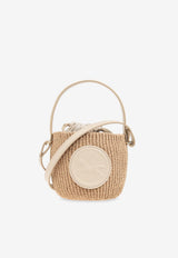 Chloè Mini Horse Medal Raffia Bucket Bag CH25US593 O82-22J