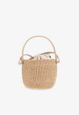 Chloè Mini Horse Medal Raffia Bucket Bag CH25US593 O82-22J