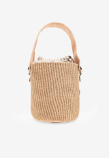 Chloè Small Horse Medal Raffia Bucket Bag CHC25SS59 2O8-26I