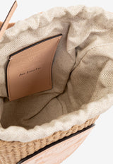 Chloè Small Horse Medal Raffia Bucket Bag CHC25SS59 2O8-26I