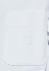 Fendi FF Logo Denim Jacket White FW1321 AUAH-F0QA0